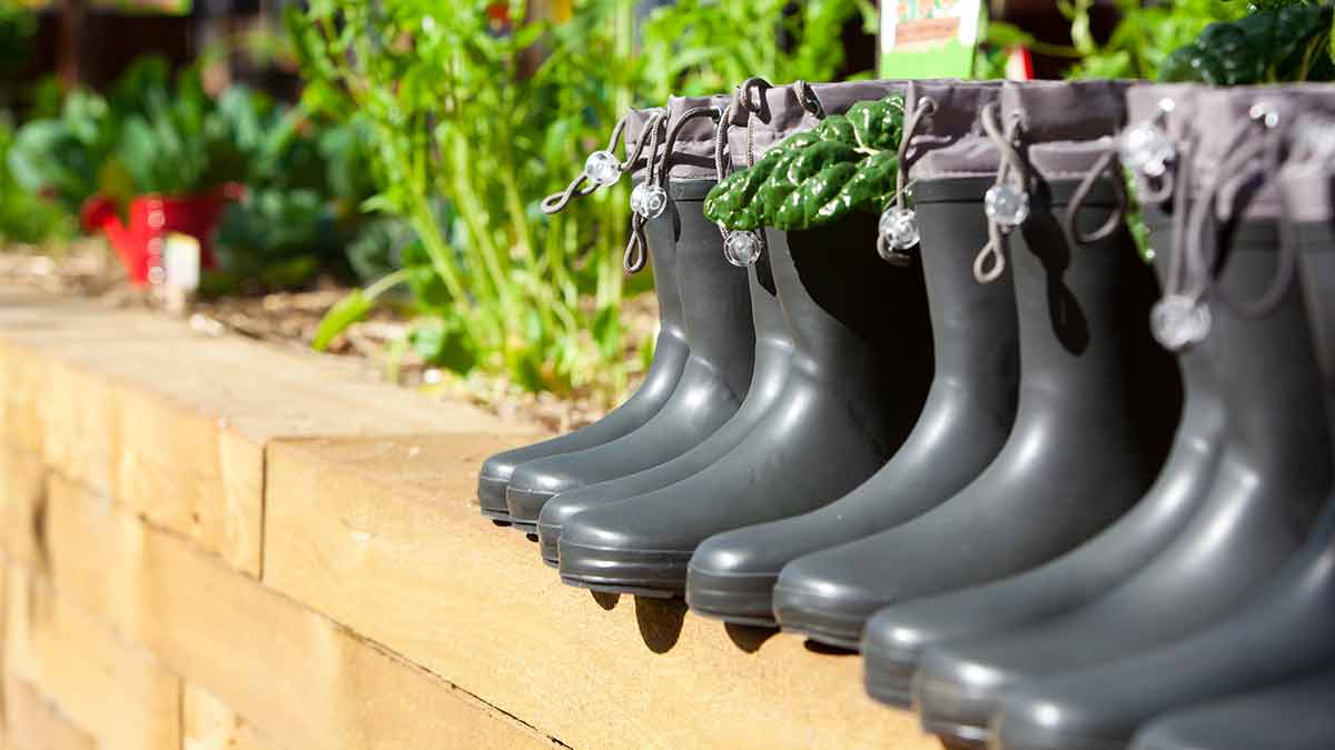 Community Kitchen Garden - wellies