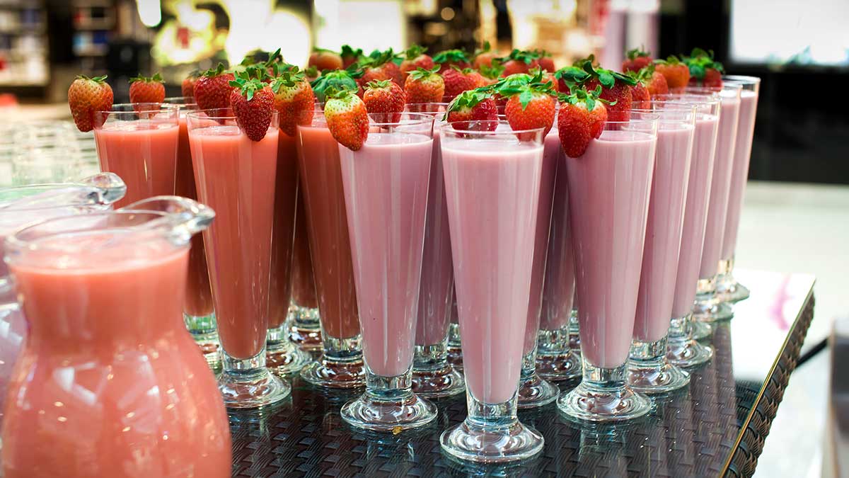 Cocktail drinks at launch